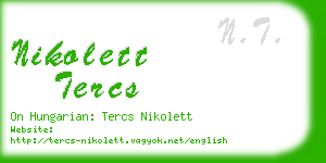 nikolett tercs business card